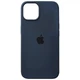 Чехол для iPhone 13 силиконовый Soft-touch Silicone Case Full Size (AA) Dark Blue - изображение 1