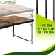 Раскладной садовый стол 120х60 см + 4 стула черный/коричневый Gardlov для отдыха на свежем воздухе - изображение 6