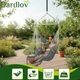 Гамак одвесное кресло 210 см серое хлопок 150 кг для сада и балкона Gardlov - изображение 4