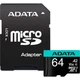 Карта памяти adata 64gb microSD class 10 uhs-i u3 v30 a2 Premier Pro sd 6.0 (ausdx64gui3v30sa2-ra1) - изображение 1