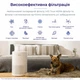 Очиститель воздуха Smart Levoit Core 200S Plus Filter White Wi-Fi, дополнительный фильтр 3 в 1 True HEPA, 35 м², 170 м³/ч, настоящий HEPA-фильтр 3 в 1, активированный уголь, сенсорный экран панели управления - изображение 11