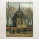 Постер Выход из протестантской церкви, Ван Гог, Vincent van Gogh, Church at Nuenen, A3 38×30 см (id6354) - изображение 1