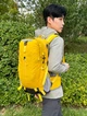 Рюкзак туристичний для походів і подорожей 52×29×19 см 0.48 кг з дихаючою спинкою, боковими кишенями та кріпленням для трекінгових палиць (жовтий) - зображення 12