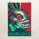 Постер Варкрафт, Мурлок, Warcraft, Murlok, Tide Hunter, Mrglglglgl!, A3 42×30 см (id2232) - изображение 1