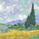 Интерьерная картина Пшеничное поле с кипарисом, Винсент ван Гог, Vincent van Gogh, Wheat Field, интерьерный декор, 30×37 см (id6657) - изображение 6