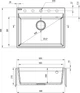 Кухонная мойка гранит Deante Corio 600x500x216 мм (ZRC_S10A) - изображение 2