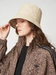 Панама льняная однотонная Bucket Hat Fortune 56-57 Бежевый - изображение 1