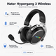 Навушники бездротові Hator Hypergang 3 Wireless Bluetooth 5.3 + USB-ресивер 40h Black (ESH55) - зображення 2