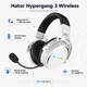 Навушники бездротові Hator Hypergang 3 Wireless Bluetooth 5.3 + USB-ресивер 40h White (ESH56) - зображення 2