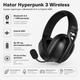 Навушники бездротові Hator Hyperpunk 3 Wireless Bluetooth 5.4 + USB-ресивер 45h Black (ESH15) - зображення 2