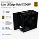 Блок живлення Lian Li Edge 1200W ATX 100-240 В 80 Plus Gold Black (G9P.EG1200G.BH00.EU) - зображення 2