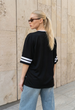 Футболка Жіноча Стаф Чорна Базова Оверсайз Оригінал Staff Original 13 Black Oversize L (392292) - зображення 2