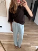 Футболка Із Знімним Пірʼям Коричнева Жіноча Класична Однотонна Oversize (392482) - зображення 2