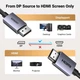 Кабель UGREEN DP125 DisplayPort to HDMI 2.0 2 м 4K@30Hz Black, кабель DisplayPort — HDMI - зображення 3