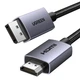 Кабель UGREEN DP125 DisplayPort to HDMI 2.0 2 м 4K@30Hz Black, кабель DisplayPort — HDMI - зображення 4