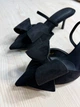 Туфли женские Meideli F566-53 slingback лодочки с бантом экозамша 36 черные - изображение 3