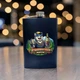Стильная фляга сувенирная из нержавеющей стали 270 мл - Chaban_Souvenir - Металлическая, черная, для напитков. С изображением За здоровый образ жизни FLB022 - изображение 4