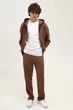 Толстовка мужская на молнии оверсайз Brown 8XL - изображение 3