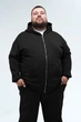 Толстовка мужская на молнии оверсайз Plus Size Black 4XL - изображение 1