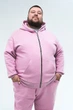 Толстовка мужская на молнии оверсайз Plus Size Pink 3XL - изображение 1
