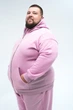 Толстовка мужская на молнии оверсайз Plus Size Pink 3XL - изображение 2