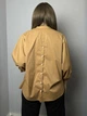 Женская базовая рубашка на стойке с объемными рукавами ADRESS MKAD7479 - 50, Коричневий - изображение 4