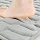 Коврик в туалет Stone Memory form 60х50см с вырезом стильный, антискользящий, водопоглощающий Св.серый - изображение 5