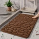 Коврик для ванной YourFind Stone PREMIUM 60x40 см, с эффектом памяти Memory Foam, антискользящий, быстросохнущий, водопоглощающий, Коричневый - изображение 5