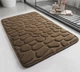 Коврик для ванной YourFind Stone PREMIUM 60x40 см, с эффектом памяти Memory Foam, антискользящий, быстросохнущий, водопоглощающий, Коричневый - изображение 3
