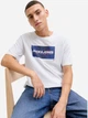 Футболка хлопковая длинная мужская Jack & Jones 12288492-Bright White XL Белая (5715833298801) - изображение 4