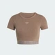 Жіноча футболка ESSENTIALS RIB TEE WASHED adidas KE3226 (XL) коричневий (4068821543973) - зображення 6