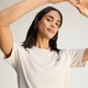 Женская футболка adidas by Stella McCartney TrueCasuals Regular Sportswear adidas JZ0691 (M) бежевый (4068814589568) - изображение 4