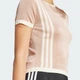 Жіноча футболка Knitted 3-Stripes Short adidas JJ0962 (2XS) бежевий (4067905947973) - зображення 5