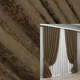 Комплект готовых штор VR-Textil Лен мрамор Pavliani ХО № 1261ш Коричневый 150х280 см 2 шт (33-0108) - изображение 1