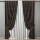 Комплект готовых штор VR-Textil Жаккард Sultan XO № 1122ш Венге 150х270 см 2 шт (30-932) - изображение 2