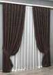 Комплект готовых штор VR-Textil Жаккард Sultan XO № 1122ш Венге 150х270 см 2 шт (30-932) - изображение 3