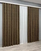 Комплект готовых штор VR-Textil Лен мрамор Pavliani ХО № 1261ш Коричневый 150х280 см 2 шт (33-0108) - изображение 4