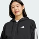 Жіноча толстовка Essentials 3-Stripes Full-Zip Fleece adidas JE1283 (XL) чорний (4067902074153) - зображення 4