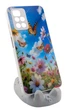 Чохол Glass Case для Xiaomi Redmi 10 2022 бампер скляний білий з малюнком Метелики - зображення 1