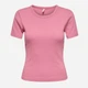 Футболка хлопковая женская ONLY 15369240-Wild Rose S Розовая (5715830215702) - изображение 3