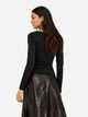 Лонгслив длинный женский ONLY 15371471-Black M Черный (5715832719413) - изображение 2