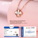 Колье Grace Girl с бриллиантами в виде четырехлистного клевера, двустороннее, для женщин, в свежем стиле, цепочка на ключицу из розового золота, подарок на годовщину или день рождения для девушки. - изображение 4