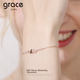 Браслет Grace Girl з метеликом для жінок, рожеве золото, нішеві срібні прикраси, простий та практичний подарунок на річницю та день народження для дівчини - изображение 7