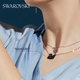 SWAROVSKI [Классический бестселлер] Большое колье с черным лебедем SWAN для женщин, подарок на день рождения для девушки - изображение 1