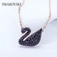 SWAROVSKI [Классический бестселлер] Большое колье с черным лебедем SWAN для женщин, подарок на день рождения для девушки - изображение 2