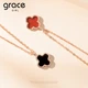 Колье Grace Girl клевер розовое золото - изображение 4