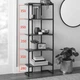 Стелаж книжковий для дому в стилі Лофт каркас металевий StepLoft Rack-385 - зображення 2