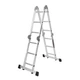 Драбина-трансформер Kraft&Dele KD4070 4x3 3.46 м 150 кг срібляста - зображення 3