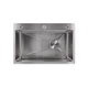 Мойка для кухни интегрированная Lidz Handmade H6845 Brushed Steel 3,0/1,0 мм LDH6845BRU49455 - изображение 3