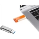 Флеш-накопичувач Aigo 32 ГБ USB 3.2 U332, висувна застібка, молодіжне поєднання двох кольорів, яскраво-помаранчевий - изображение 3